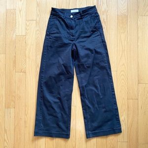 EVERLANE Wide Leg Pants Black High Waisted
